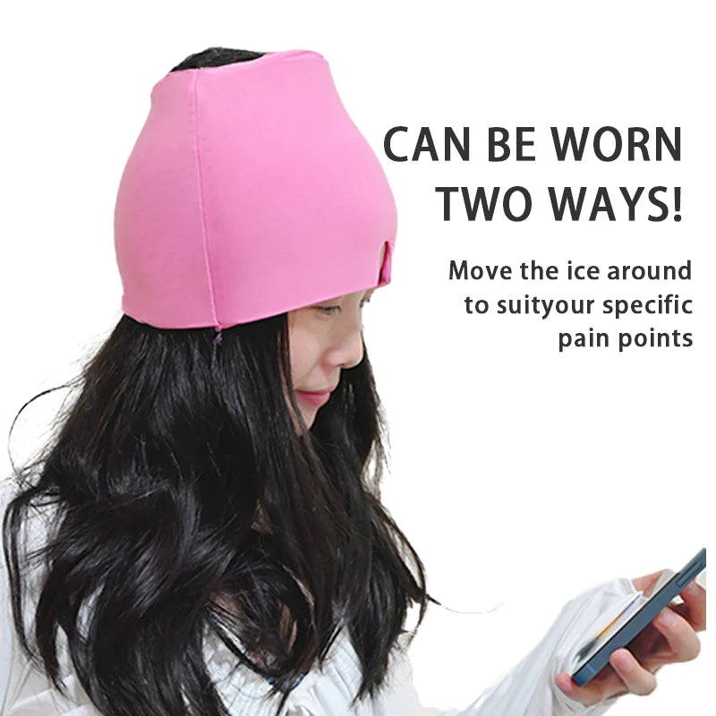 "Hot & Cold Therapy Gel Cap – Dual Relief for Migraines, Stress & Sinus Pain"