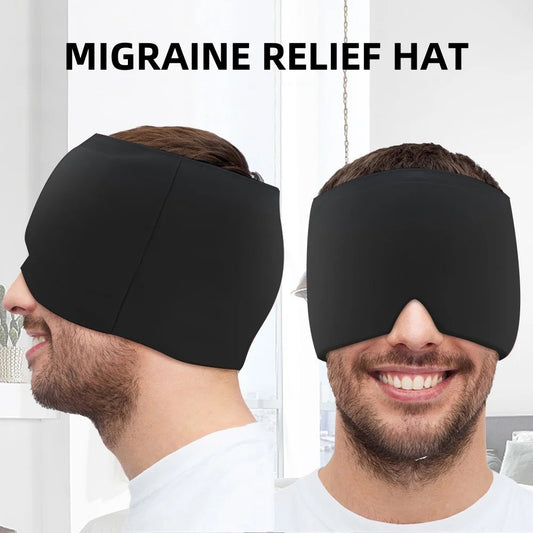 "Hot & Cold Therapy Gel Cap – Dual Relief for Migraines, Stress & Sinus Pain"